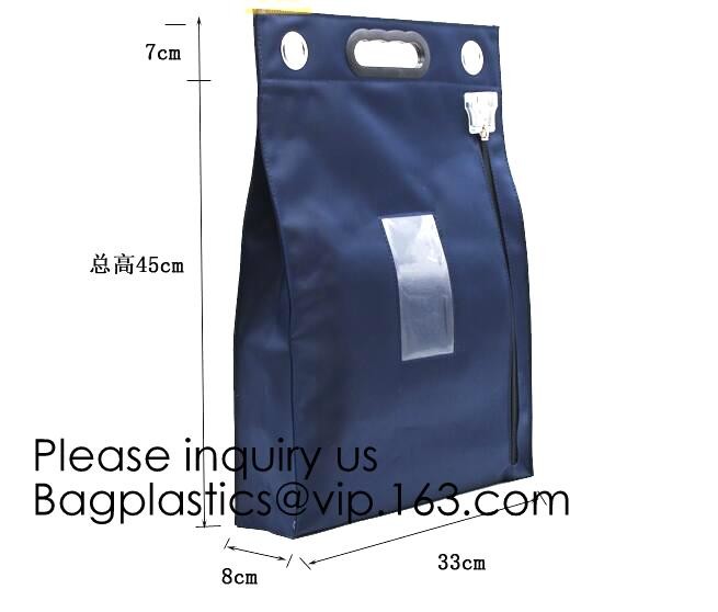 Locking Security Money Bag Cash Bank Deposit Bag with Two Keys Bank Security Deposit Bags Cash Bag With Locking bagease