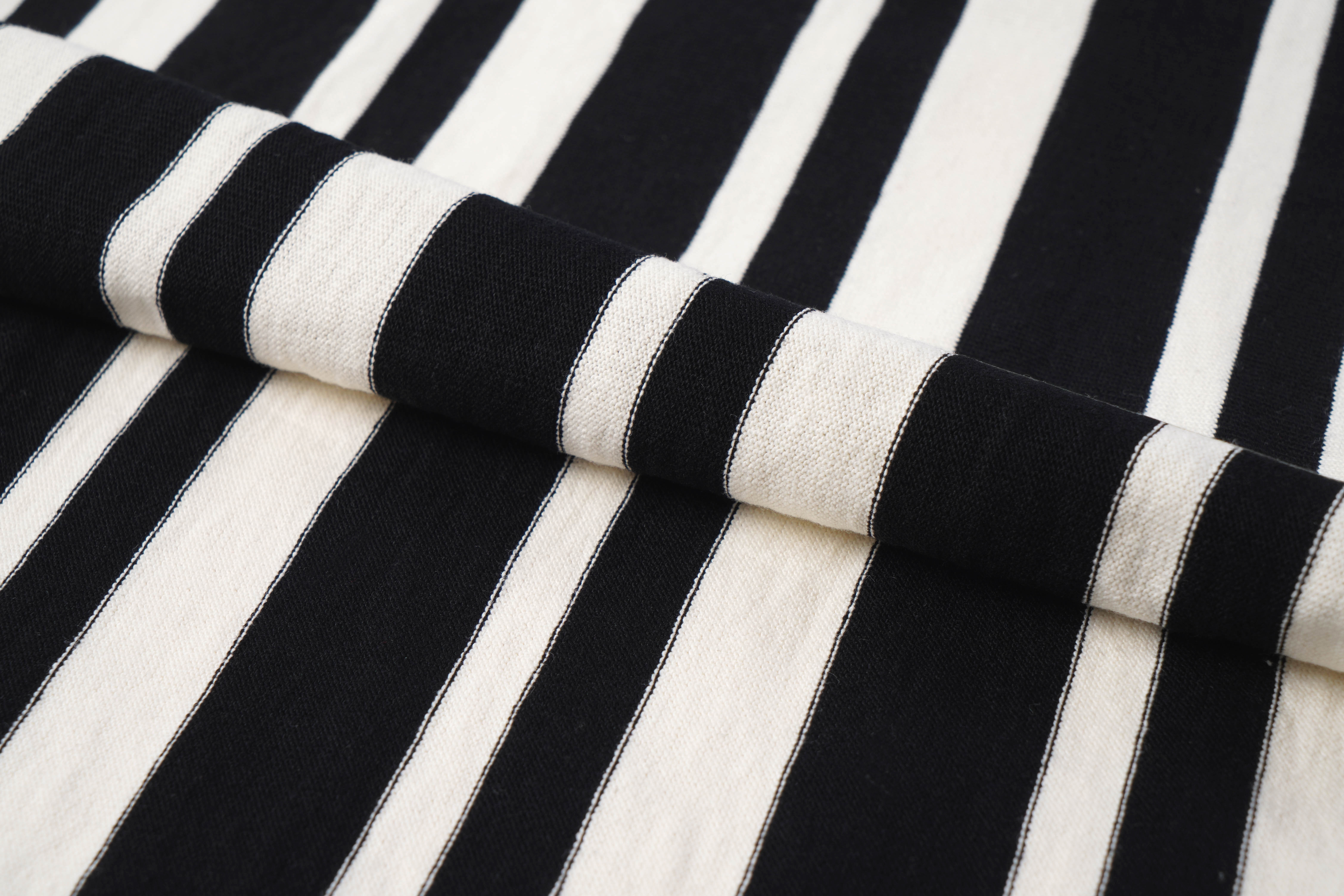 Easy To Care Healthy And Smooth Striped Material Fabric For T-Shirt