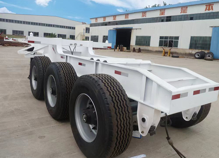 Two Trailer Tandem Container Flatbed Trailer Hot Design on Sale