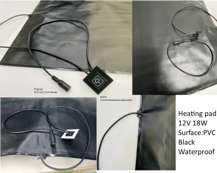 Far Infrared Reptile Heating Pads 40x60cm PVC Waterproof Pet Heating Pad DC 12V