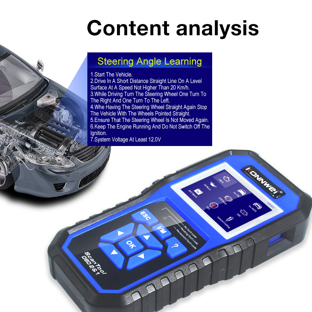 FCC Full System Diagnostic Scanner KONNWEI OBD2 EOBD Protocol