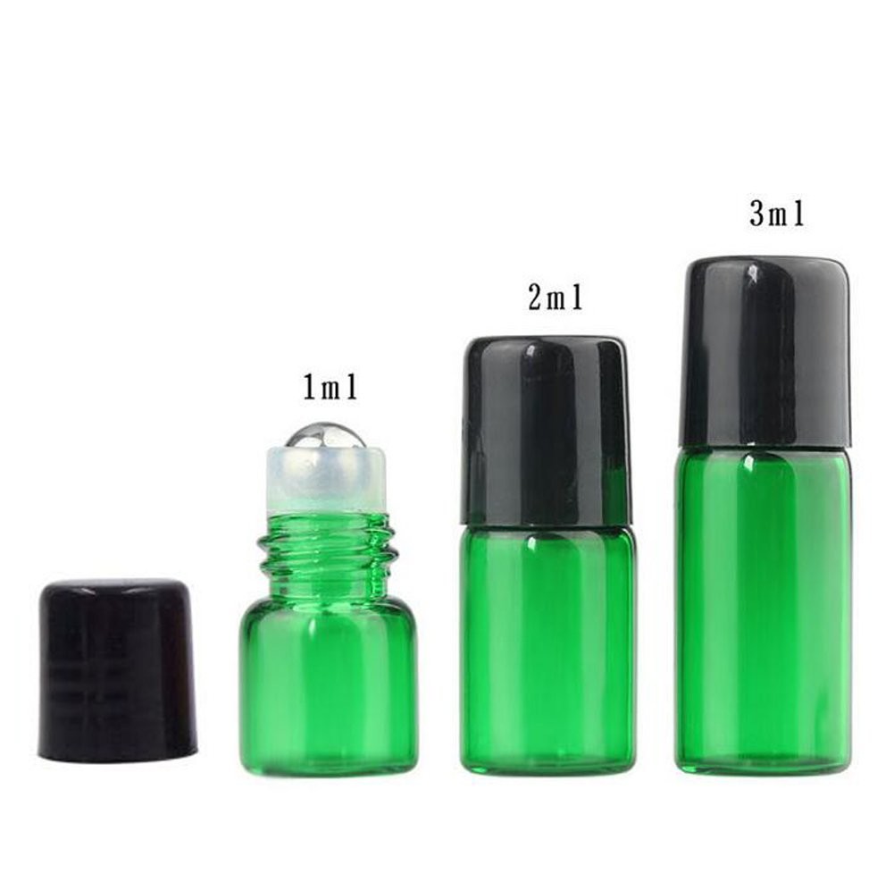 Various Colors Glass Bottle Mini Essential Oil Roller Bottles 1ml 2ml 3ml