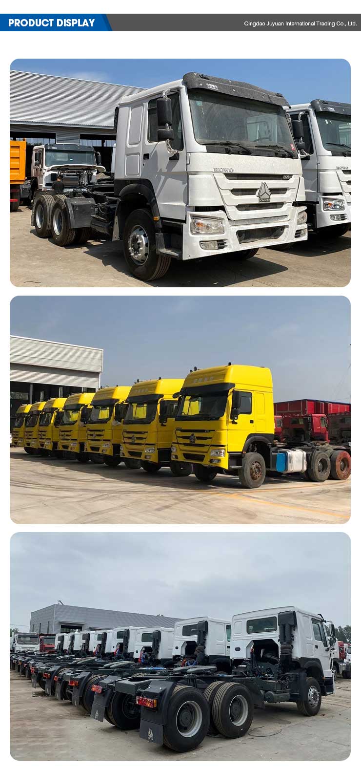 Maximum Torque Nm ≤500Nm Second Hand Sinotruk Howo Truck 6x4 Tractor Head 6800x2496x2958