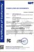 Infinites Tech Co., Ltd Certifications