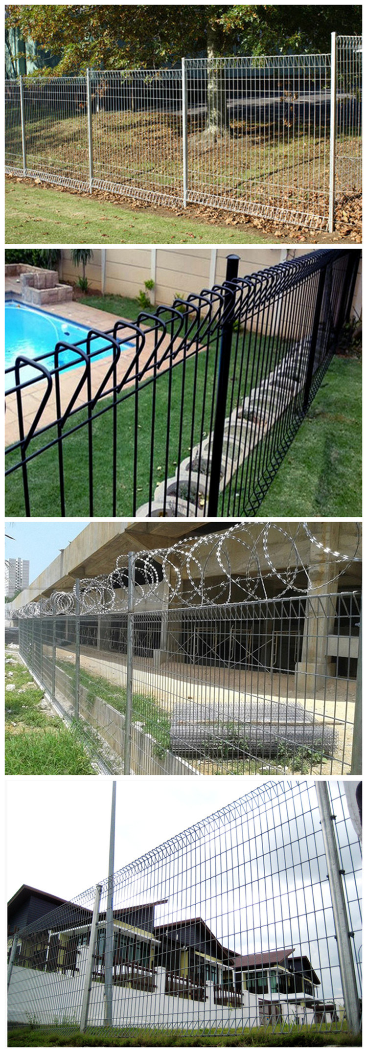 Ornamental Double Loop Circle Wire Mesh Brc Garden Fence