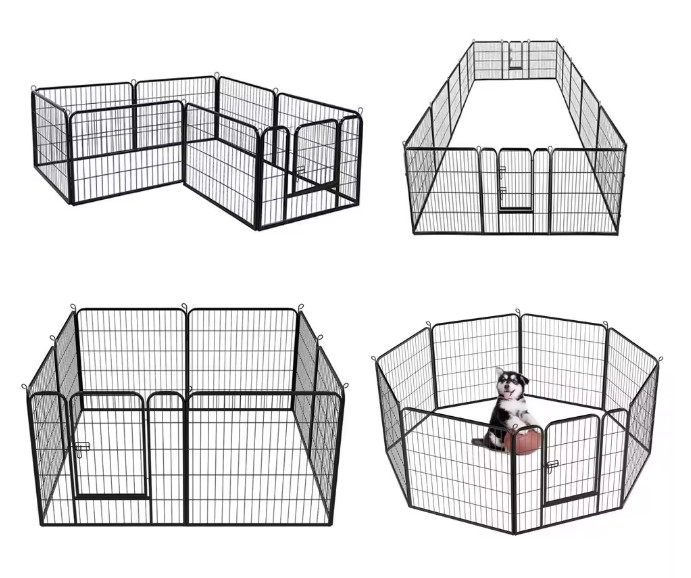 1.2M Heavy Duty Dog Playpen Strong Metal Dog Run Dog Enclosure Pet House