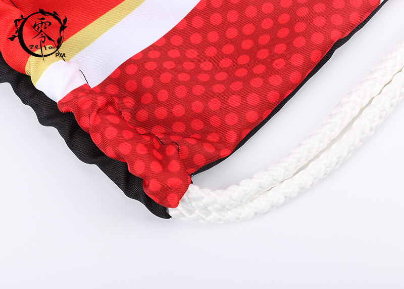 Custom World Cup Printed Drawstring Backpack Peru Team Sublimation Gym Bag