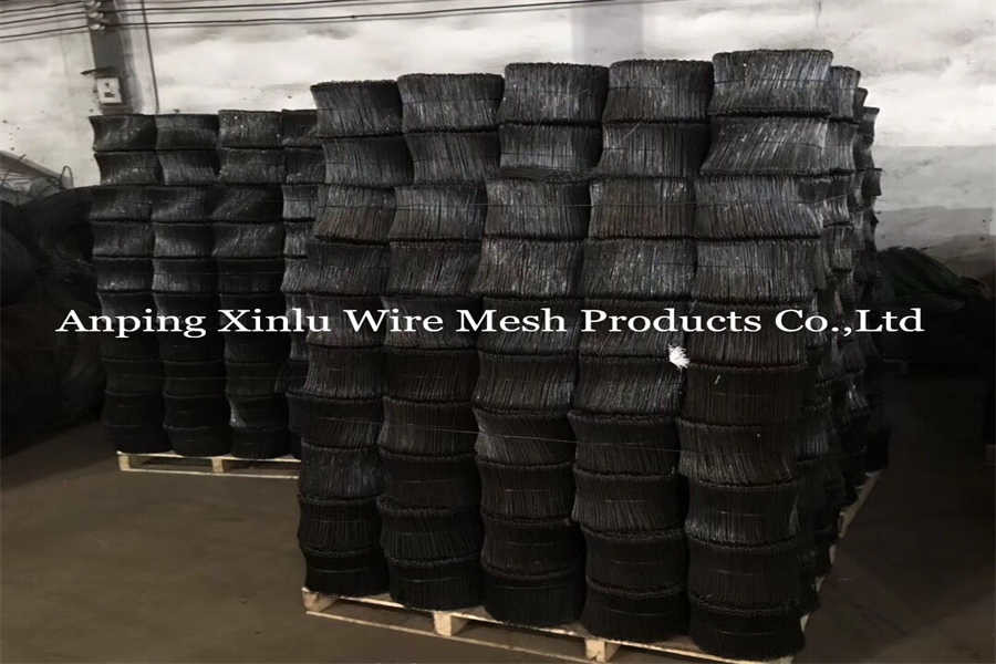 Garden Black Double Loop Bale Ties 10cm Length BWG20 Q235 PVC Coated Twin Loop Rebar Binding Wire
