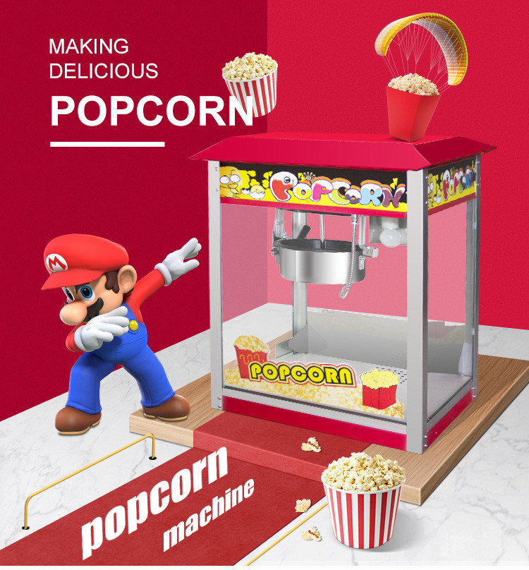 Industrial Popcorn Vending Snack Food Machinery Electricity Power