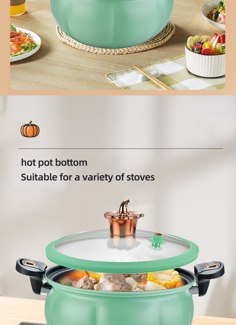 8l Large Capacity Iron Micro Pressure Cooking Pot Maifan Stone Non Stick Coating