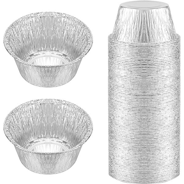 200ml 260ml Disposable Foil Baking Egg Tart Cake Cups Aluminum Foil Tart Pan