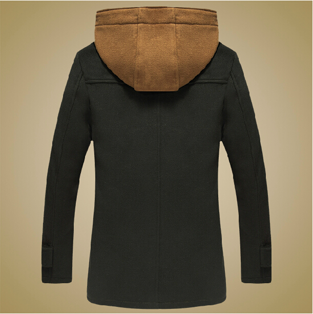 Fleece Fabric Men Winter Hooded Anorak Jacket Breathable Anti Wrinkle