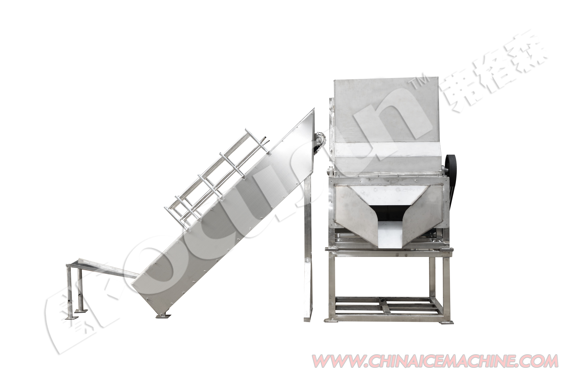 Crushing Function Commercial Block Ice Crusher Maker 100kg/min