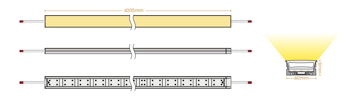 Custom Top Bend LED Neon Strip Corrosion Resistant Over 50000 Hours Of Operation