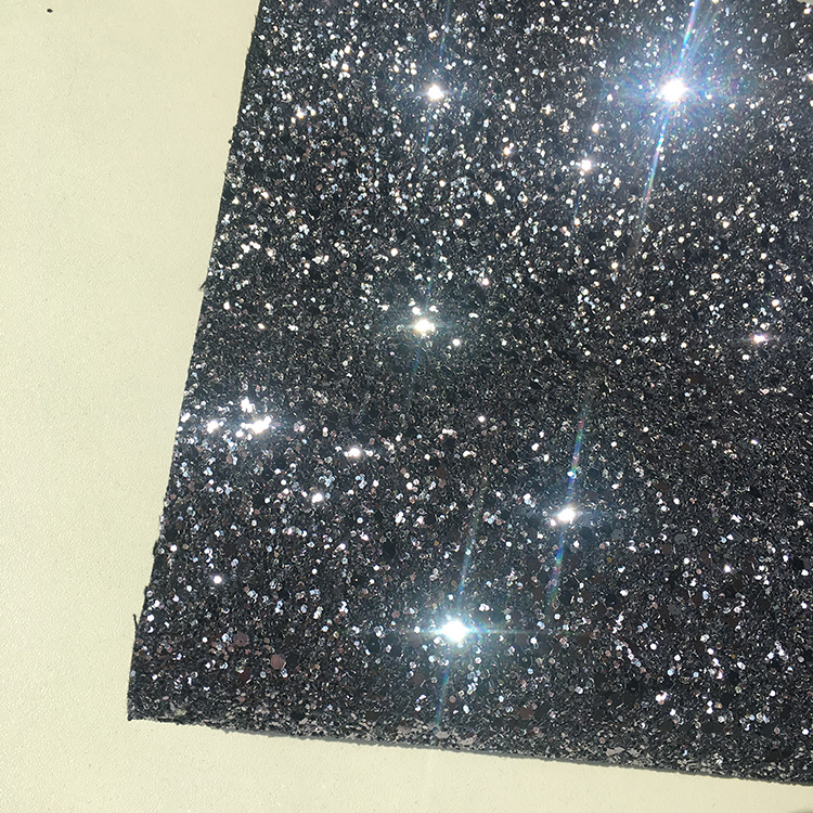 Decoration Silver Glitter Fabric 3 Chunky Unshrinkable 100% Polyester For Curtain