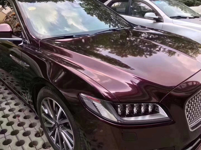 Air Release 140gsm Gloss Car Vinyl Wrap Black Rose Metallic Effect