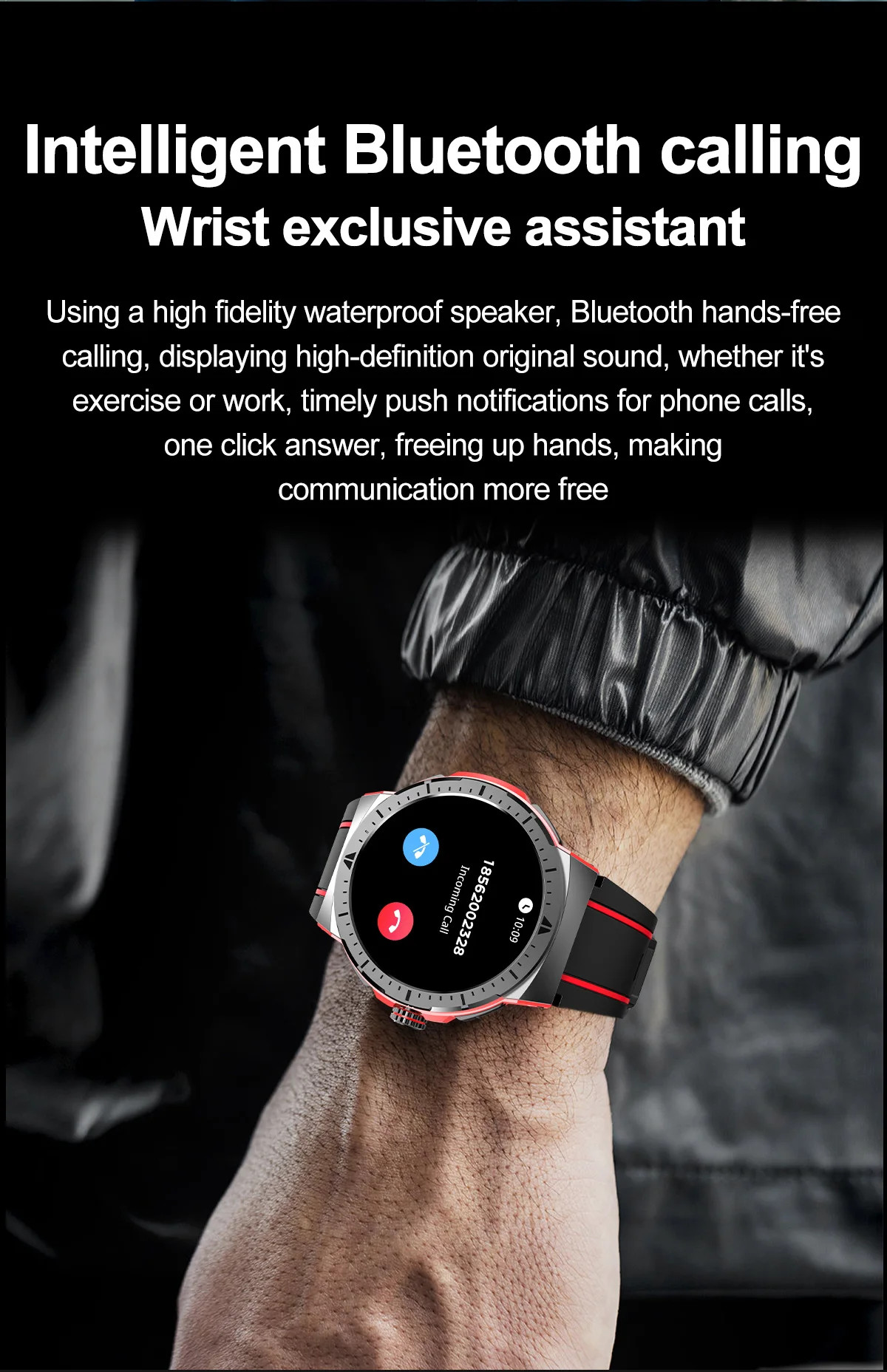 Large Screen Fitness Tracker NFC Smartwatch HK52 Answer Make Call AI Voice Men Outdoor Sport