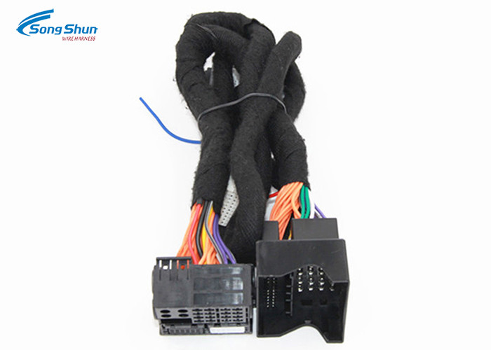 Video Auto Wiring Harness For VW Cars 9003 Connector , PVC Jacket Automotive Cable Harness