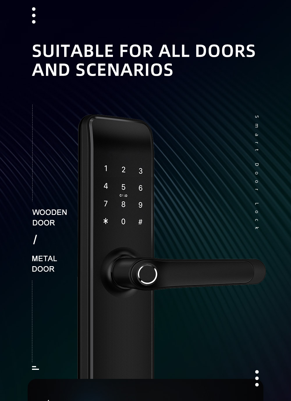 Tuya WiFi App Smart Door Lock inteligente lock fingerprint door Lock
