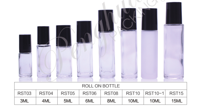 OEM Perfume Oil Glass Roll On Bottles Screw Cap Roller Ball Bottle