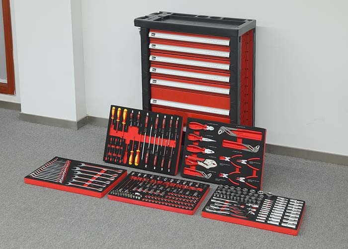 Movable 27 Inch Tools Cabinet On Wheels With 7 Drawers Color Customizable