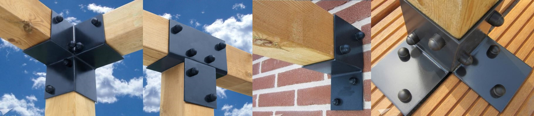 Effortlessly Build Your Pergola with High Carbon Steel E Shape Construction Brackets
