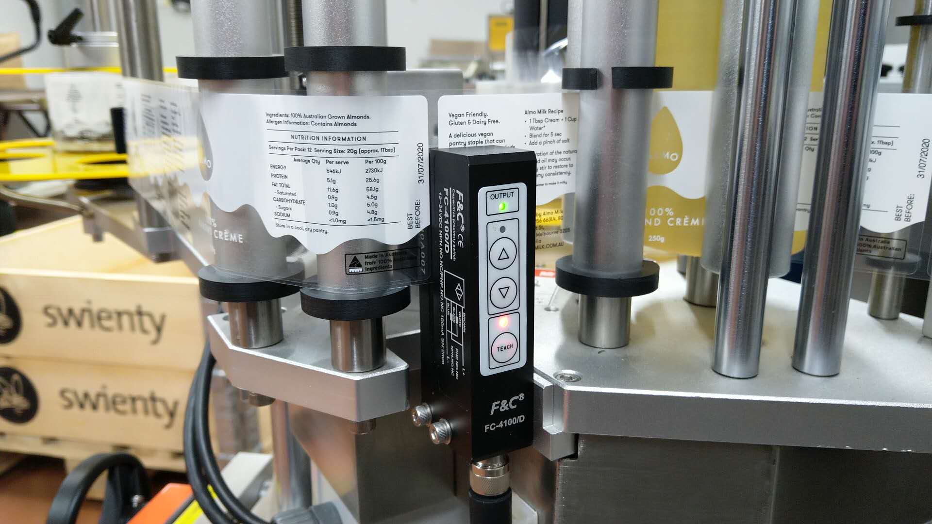 Clear Transparent Label Detection Capacitive Label Sensor NPN PNP 