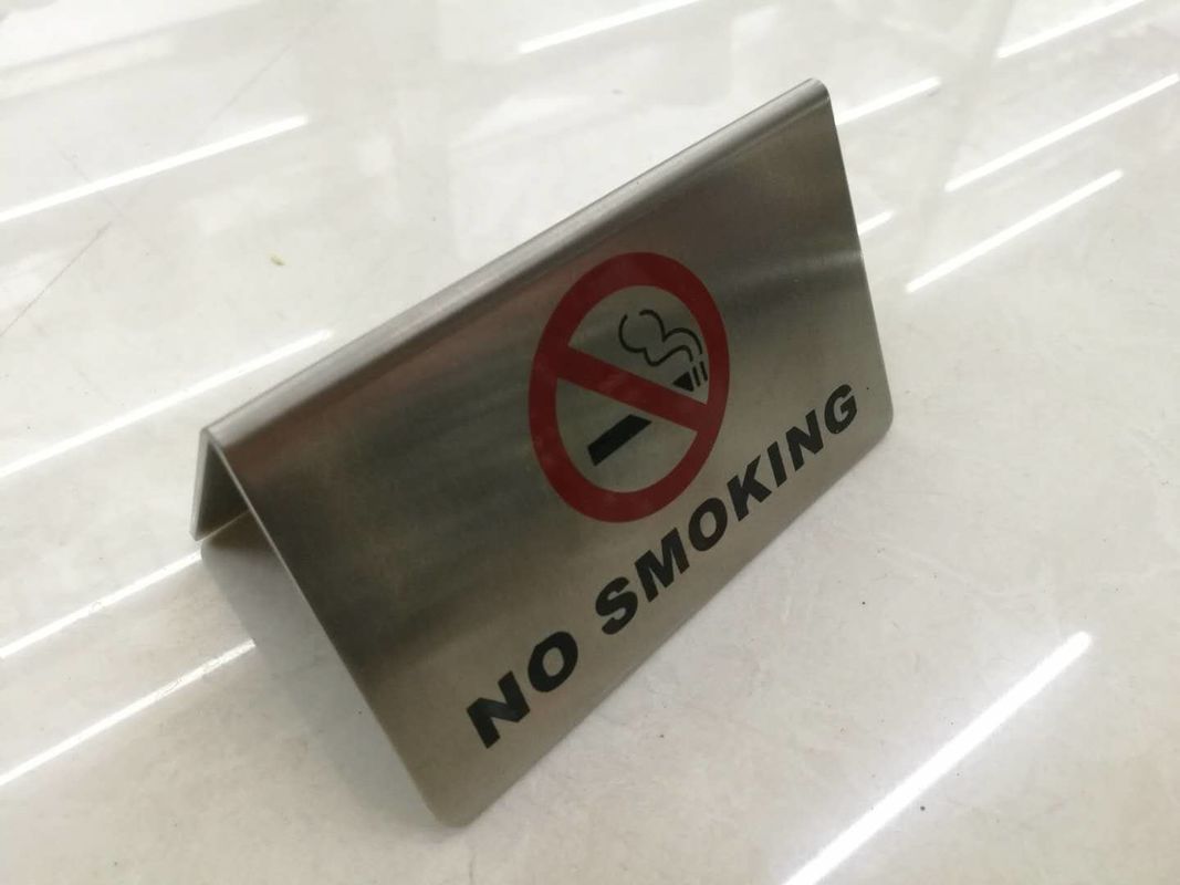 SS Stackable Table Tent Signs / " Smoking Area " " No Smoking " Warning Symbol Room Service Indicator
