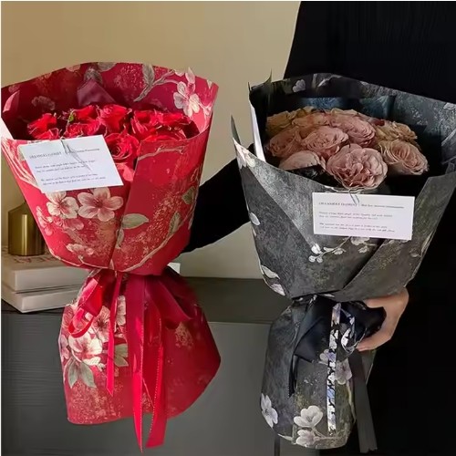 high Grade Mixed Pulp Embossed Flower Wrapping Paper for Chinese Retro Art Printing