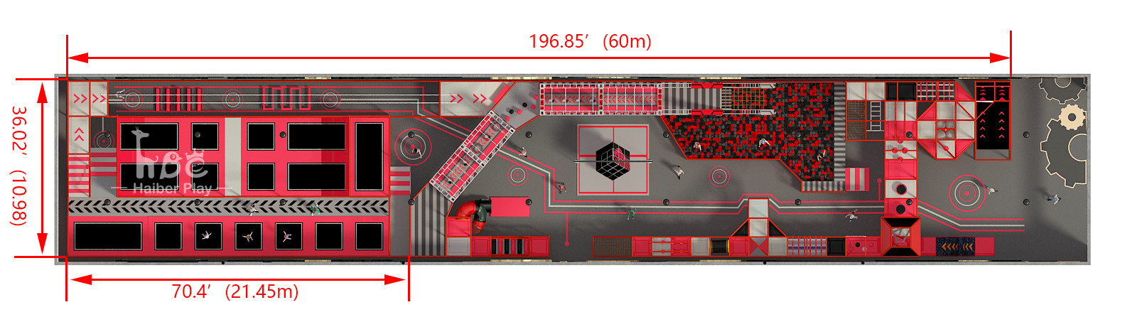 Indoor Playgournd Trampoline Park Equipment Sport Center Familiy Park Structure