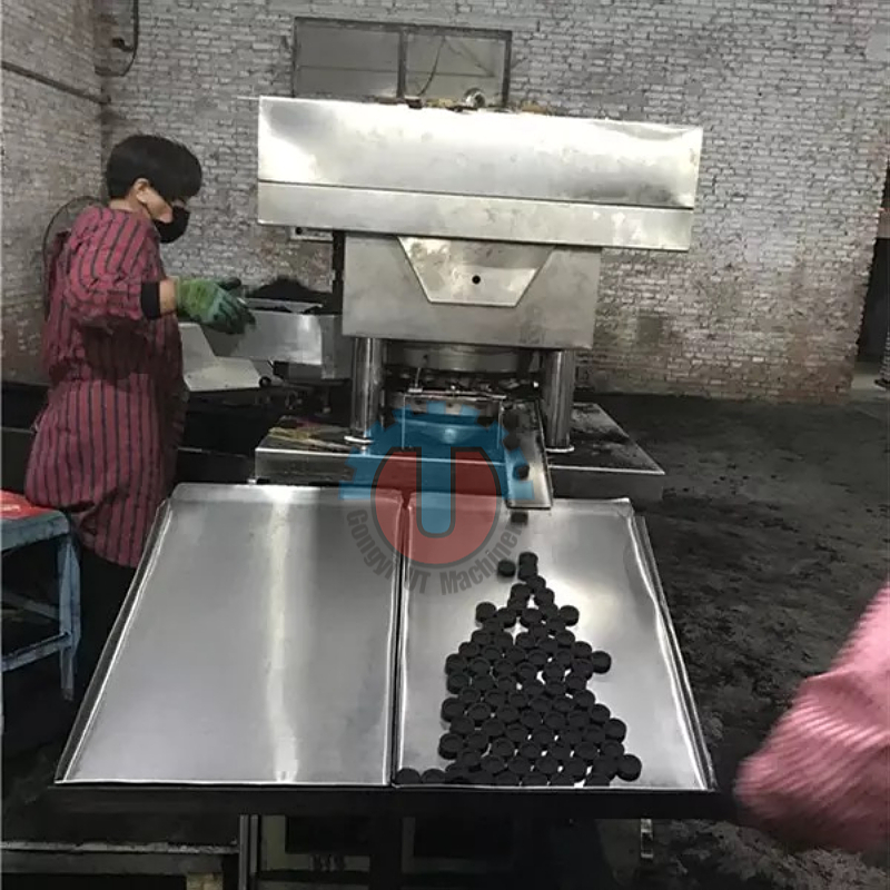 10-13mm Tablet Thickness Hookah Charcoal Briquette Making Machine with 1200KG Weight