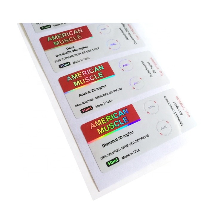 Disposable Pharmacy Glass Vial Labels With Spot UV Finishing