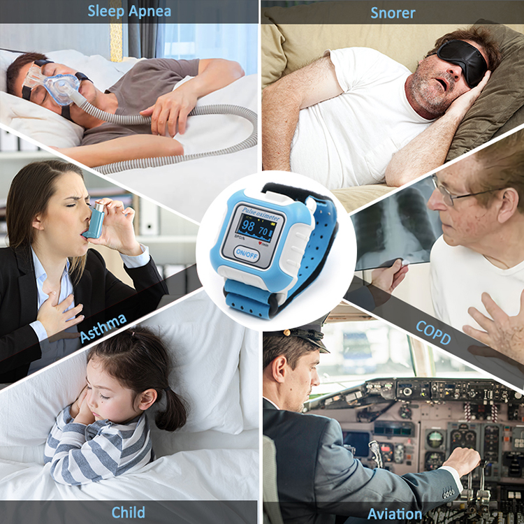 Waist Wearable Pulse Oximeter Plastic Blood Testing Equipments