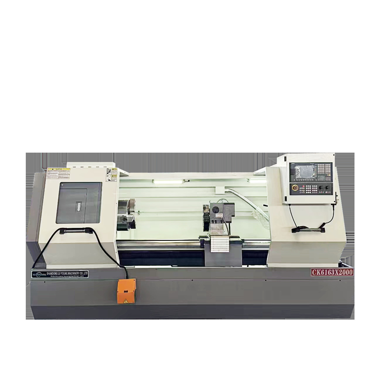Ck6163 2000mm Distance Between Two Centers Cnc Turning Machine 6 Station Electrical Tool Holder