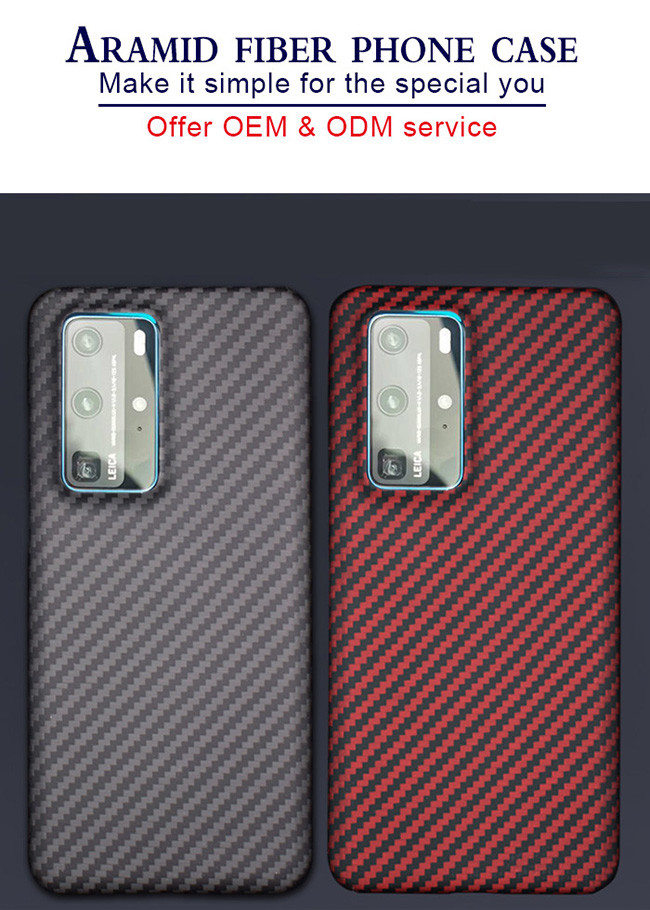Ultra Thin Logo Printed Aramid Fiber Huawei Case For Huawei P40
