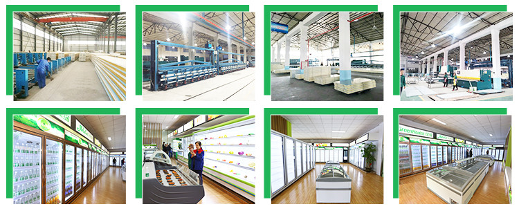 Supermarket Refrigeration Cold Storage Room With Glass Door 8500L Walk In Cooler Blast Freezer