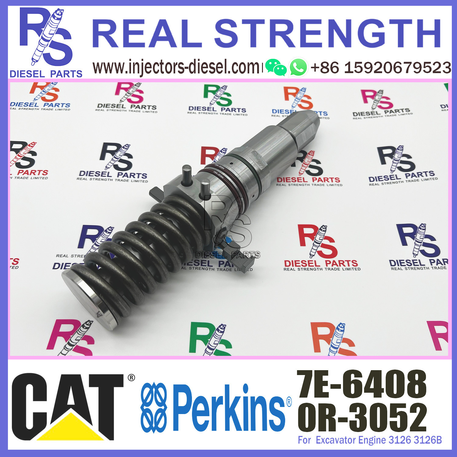 Common Rail Cat 3512 Injector 7E-6408 0R-3052 0R3052 Cat 3516 Injector