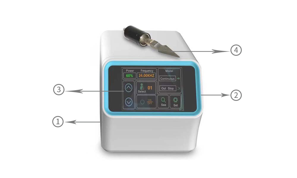 25kHz 500W Ultrasonic Cutting Machine For Various Fabrics Cuter