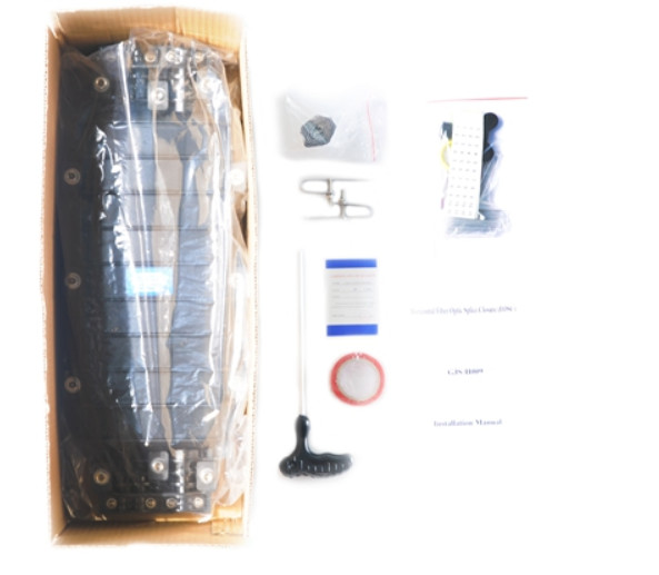 Inline Type Fiber Optic Fusion Splice Closure 4 In 4 Out Bunchy 96F Ribbon 144F