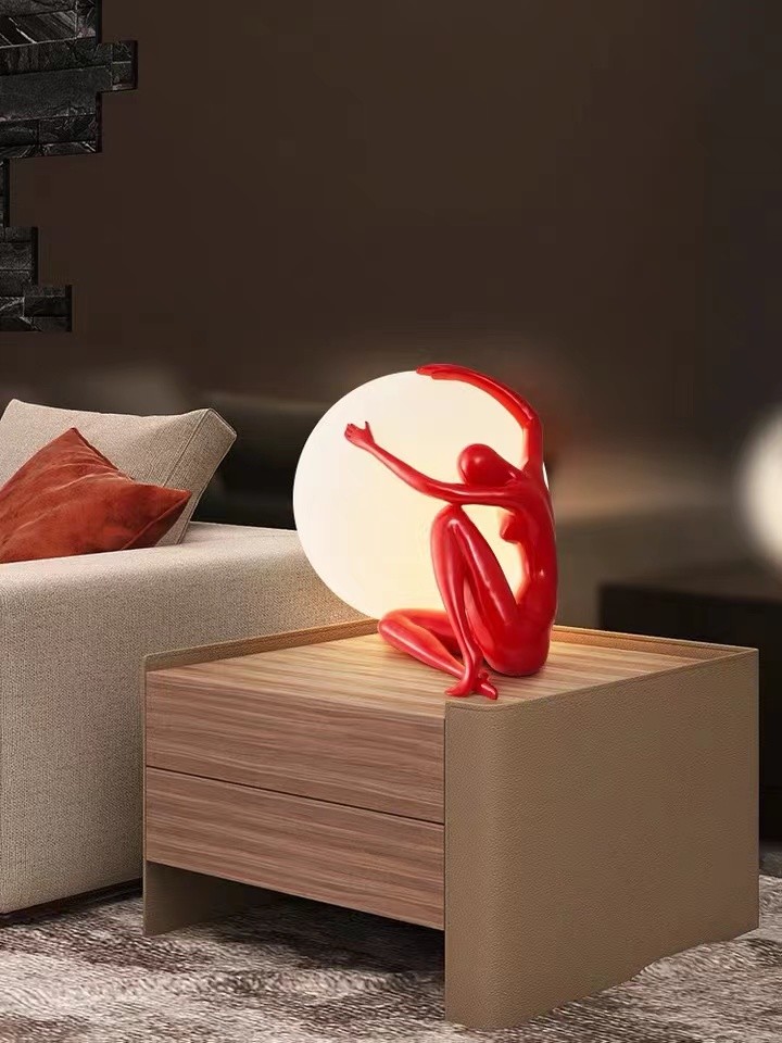 Resin New Original Acrylic Ball Table Lamp Decorative Art Deco Table Lamp