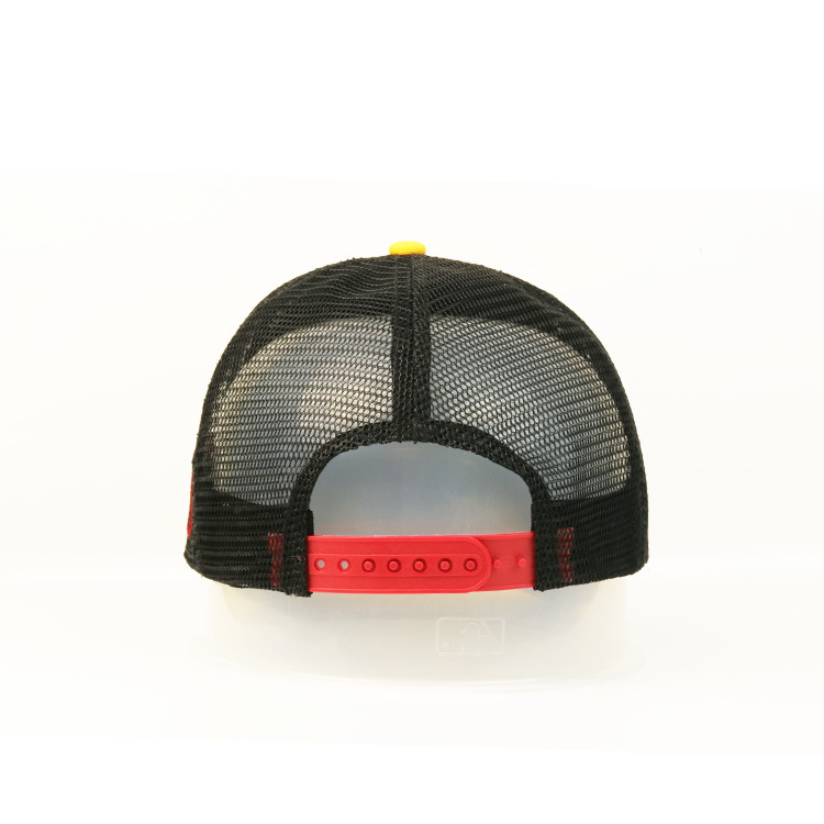 Red Color Promotion 5 Panel Trucker Cap With Mesh Patch LOGO Adult Use