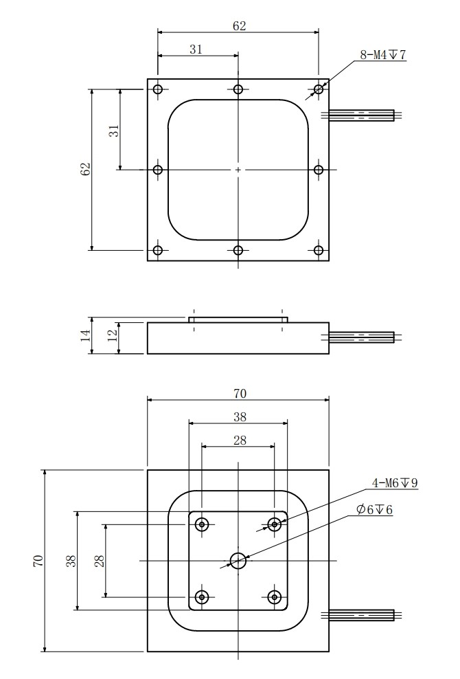 3mv/V 3 Axis Force Sensor