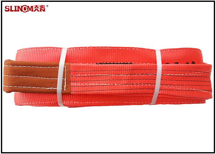 Lifting Hoisting Belt 5t Polyester Flat Webbing Slings / Webbing Strap