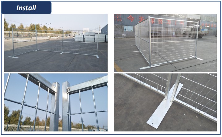 Canada Event Temporary Fence Hire Imported 6'x10' construction fencing panels mesh 2"x4"x8 ga wire coated RAL3004