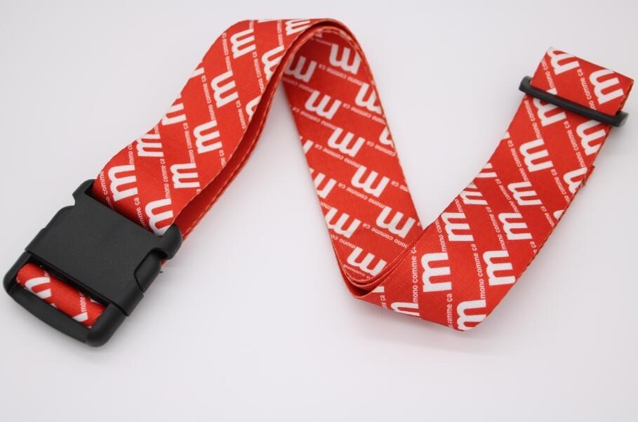 Promotional 5CM wide colorful Customer sublimation printing Luggage belt with lower price