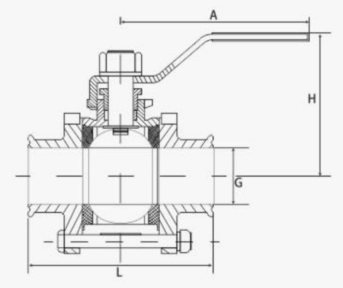 Q81F 304 316 Stainless Steel 3PC Clamp Ball Valve Quick Install Ball Valve