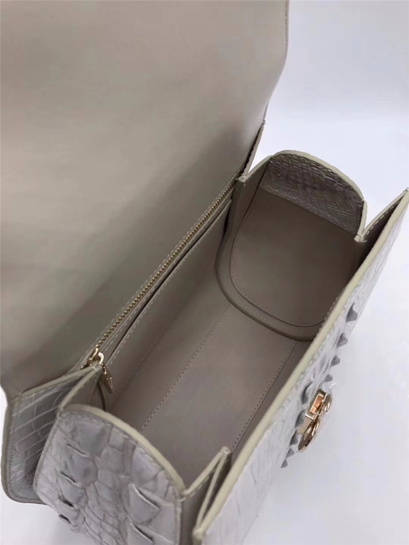 Authentic Crocodile Skin Lady Saddle Purse Genuine Alligator Leather Female Small Handbag Women Crossbody Shoulder Bag