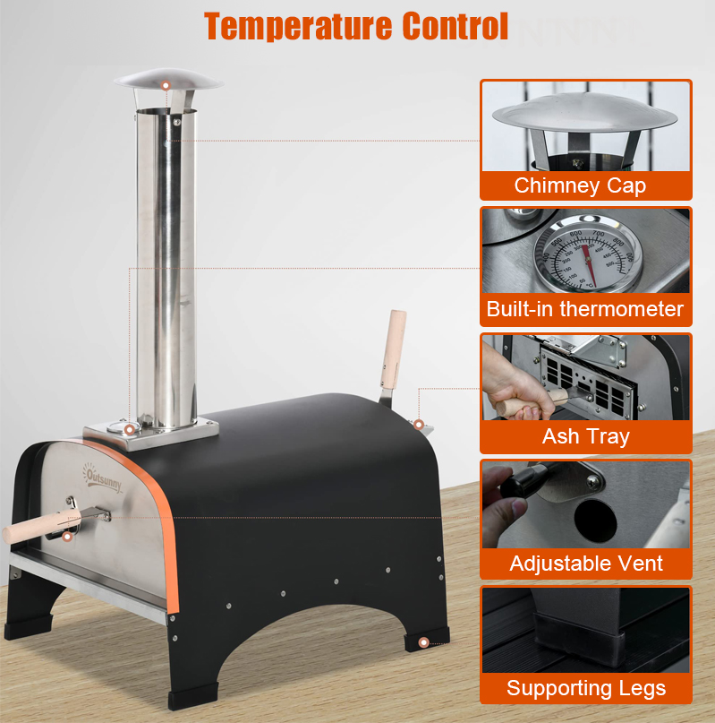 Freestanding Temprature Control Pizza Oven for Bakery Stove Top 84*39.5*86cm