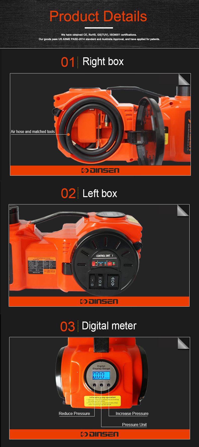 High Efficiency 5T Electric Hydraulic Jack Kit Mechanical Lifting Jacks