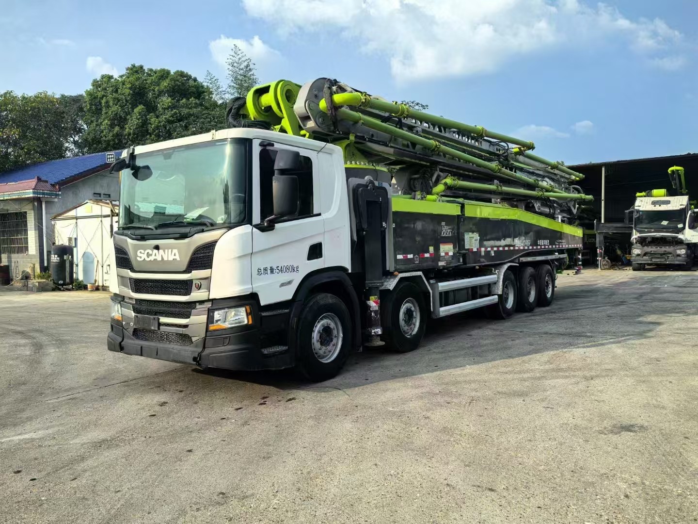 ZLJ5540THBSF 67m 2021 Zoomlion Used Concrete Pump Truck Scania Chassis National Six